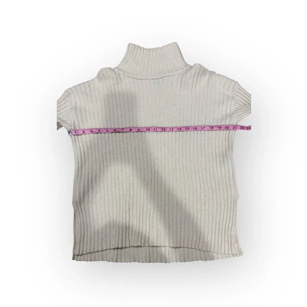 Theory Everly Slit Sweater in Merino Wool & Cashmere Cream Size Large - Picture 5 of 11